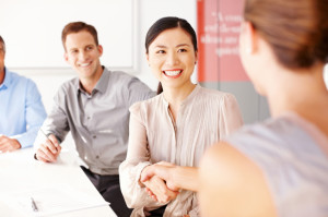 Businesswomen Shaking Hands